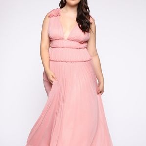Pink Flowy Maxi Dress